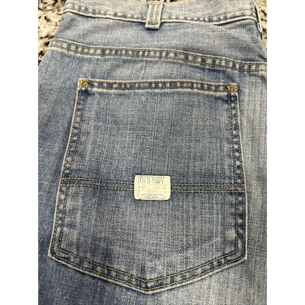 Vintage‎ Y2K Old Navy Mechanic Jeans Mens 36x34 Blue Denim Work Wear Relaxed